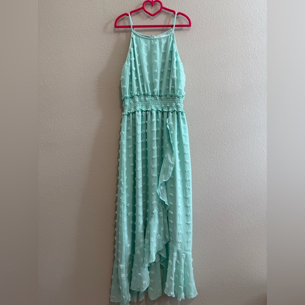 Chic Mint Sleeveless Kids Dress